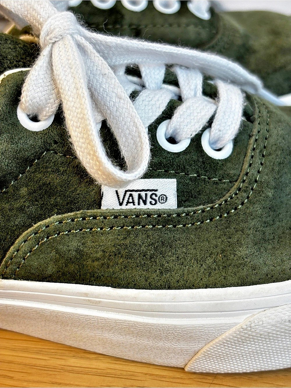 Vans Era Grape Leaf Green Suede Sneakers Mens 7 Woman’s 8.5 - Picture 5 of 8